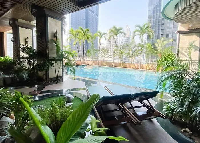 公寓 Luxury Modern 2br 145 Sqm - Bts Asok - Ultra Fast Wifi 曼谷